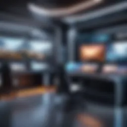 Futuristic gaming environment with advanced technology