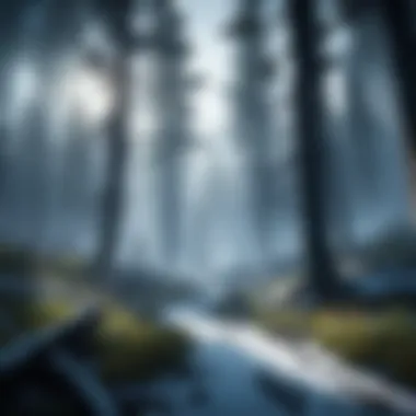 Atmospheric Forest in Until Dawn A haunting forest scene from Until Dawn, showcasing the game's atmospheric graphics.