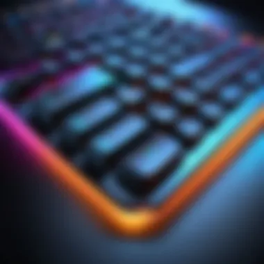 Sleek gaming keyboard with customizable RGB lighting