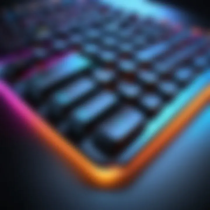 Sleek gaming keyboard with customizable RGB lighting