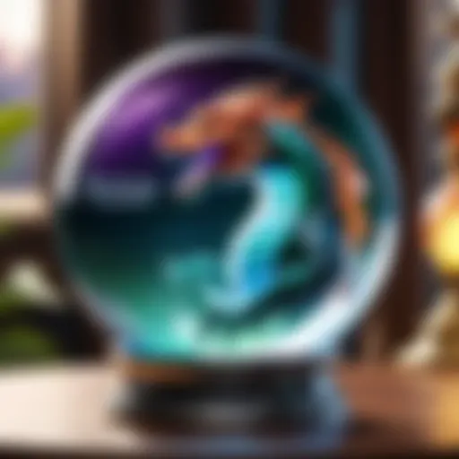 Enchanted Crystal Ball with Bad Dragon Logo