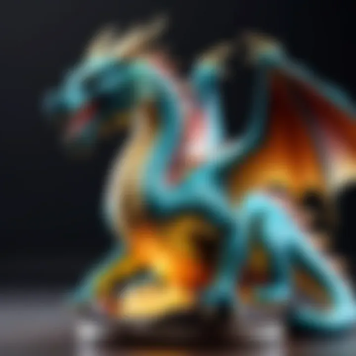 Mystical Dragon Figurine with Promo Code Scroll