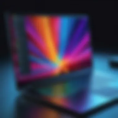 High-Resolution Display Quality Laptop screen displaying vibrant colors
