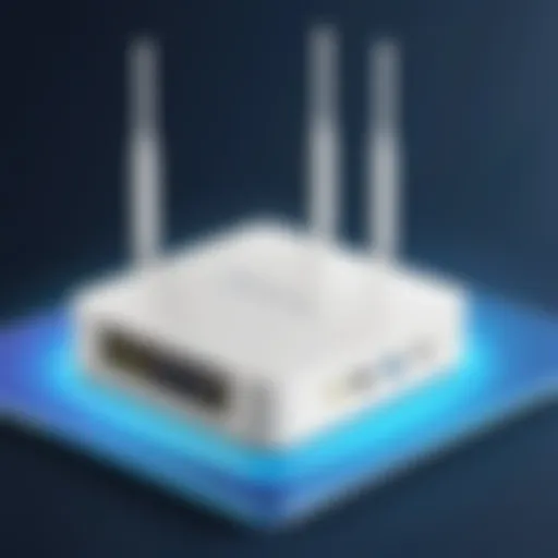 Networking diagram illustrating WiFi extender with Ethernet capabilities