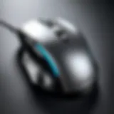 Wired gaming mouse showcasing ergonomic design