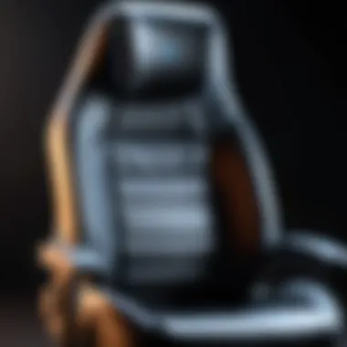 Close-up view of ergonomic features of an XXL gaming chair